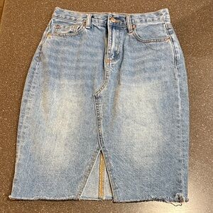 Marine Layer Light Blue Denim Pencil Skirt